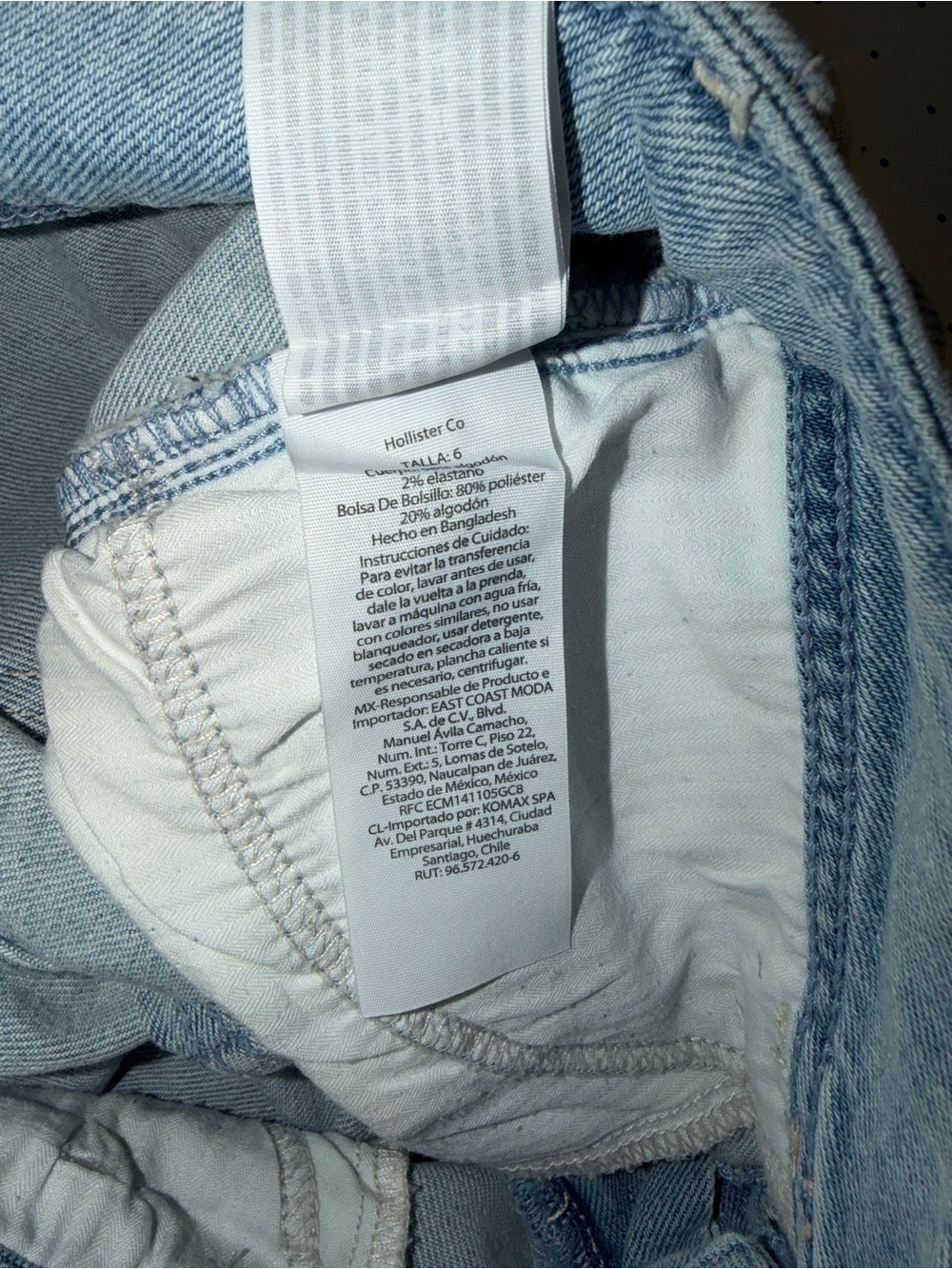 Hollister Low-Rise Bootcut Jeans Light Wash 6R W28 Y2K - Picture 4 of 5